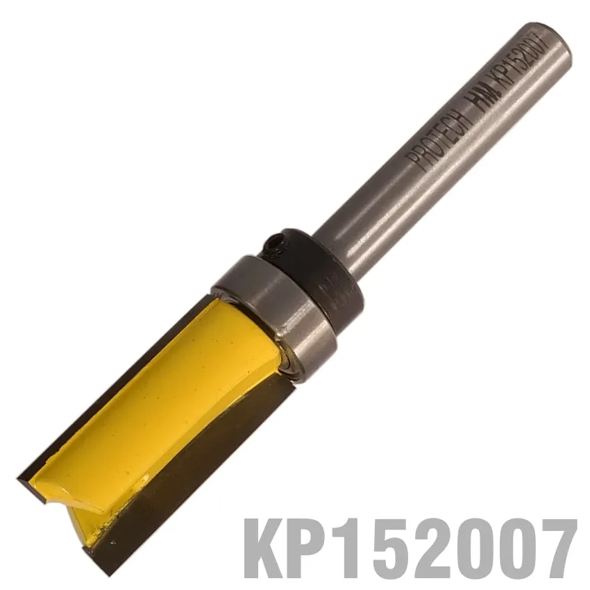 PRO-TECH PATTERN FLUSH TRIM BIT. WITH SHANK MOUNTED BEARING 1/2' X 1' 1/4' SHAN KP152007