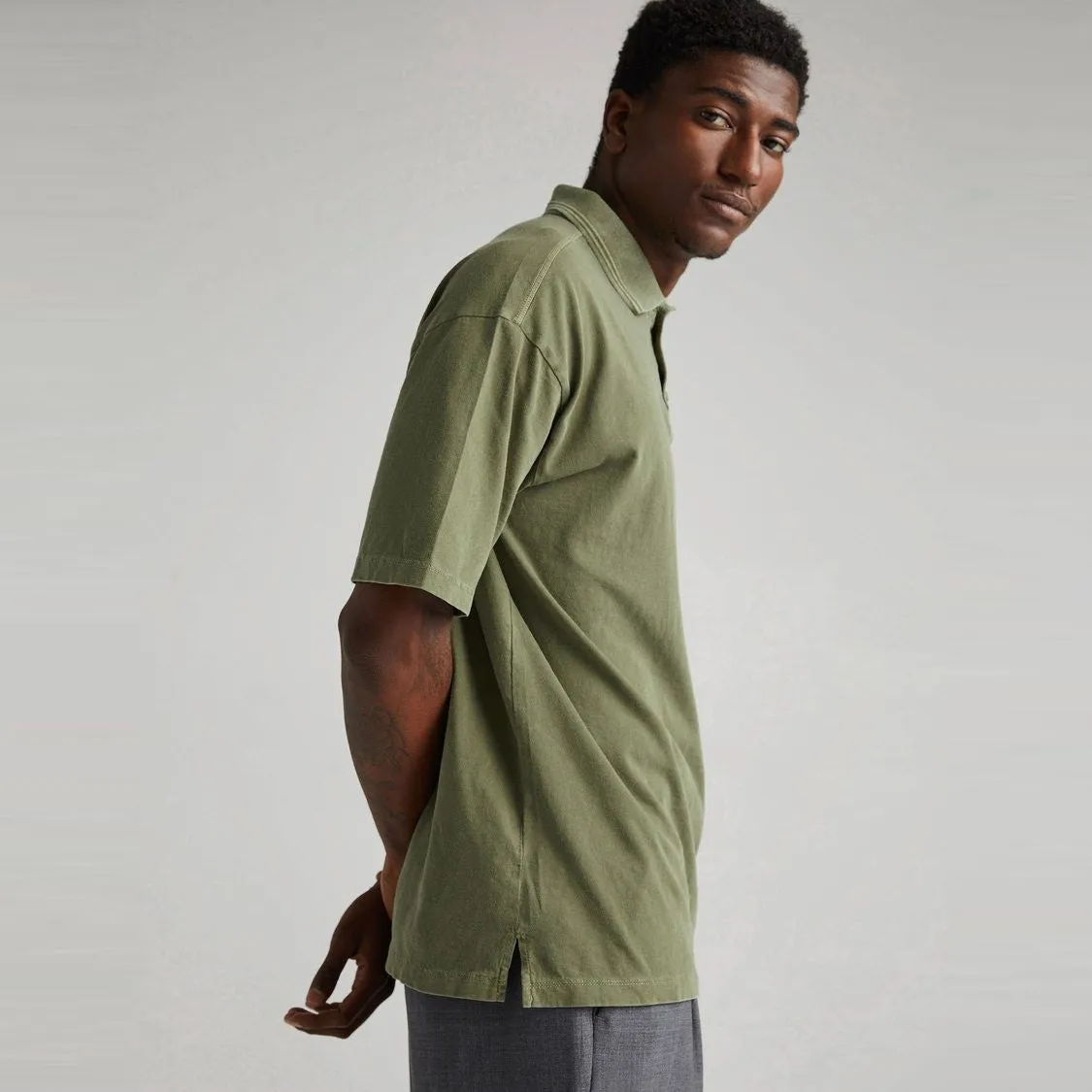 Relaxed Polo (Olive Army)