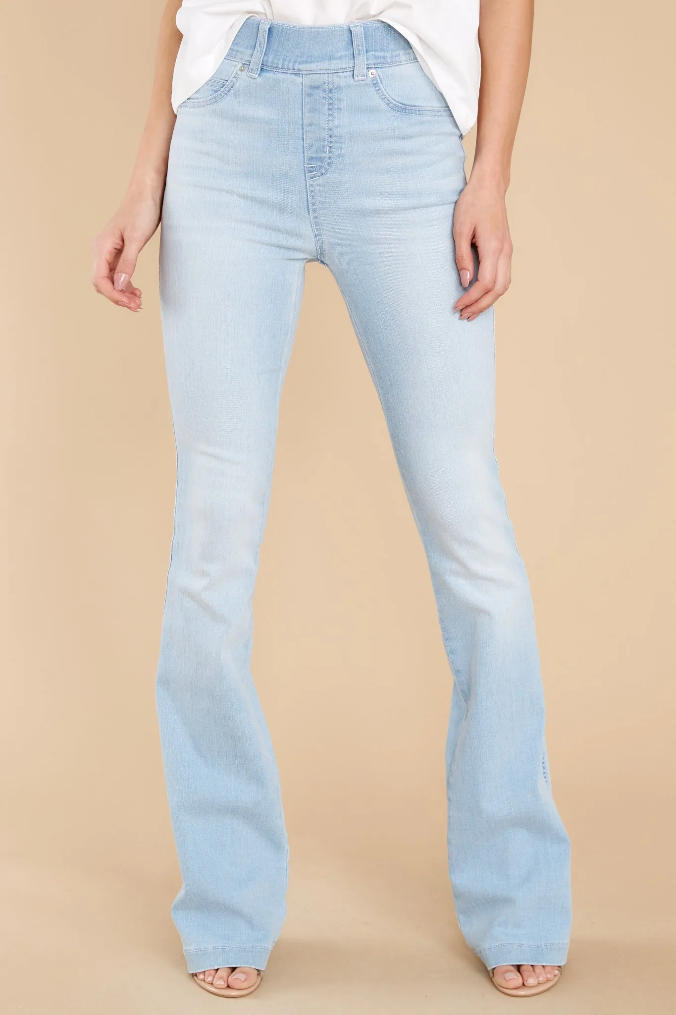 Retro Light Wash Flare Jeans