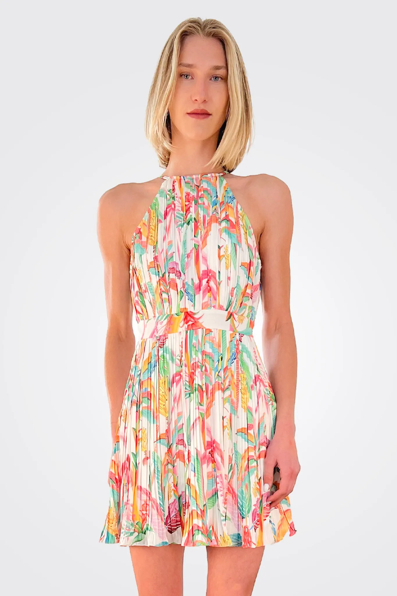 Rio Sleeveless Short Dress - Tropical