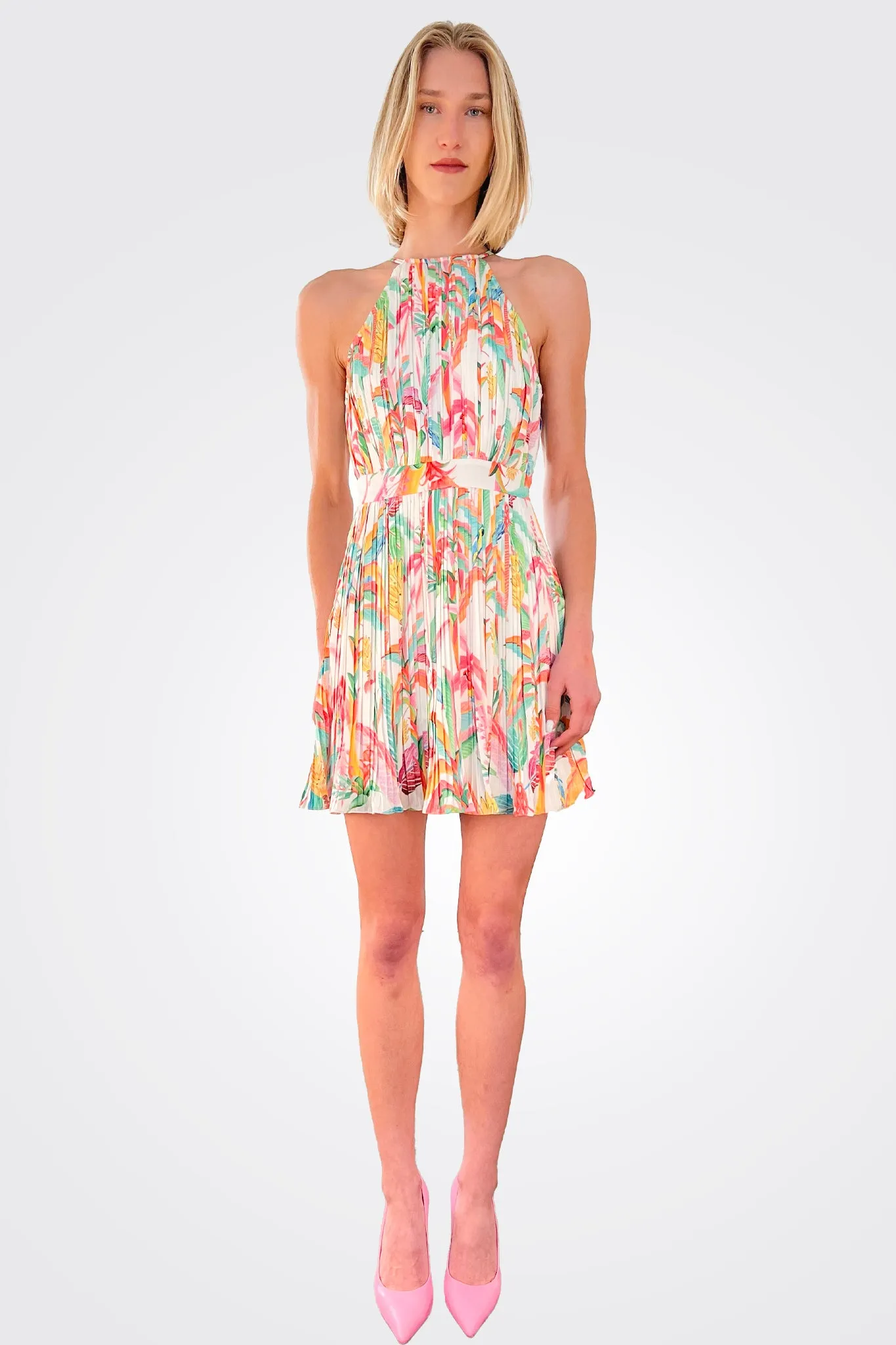 Rio Sleeveless Short Dress - Tropical