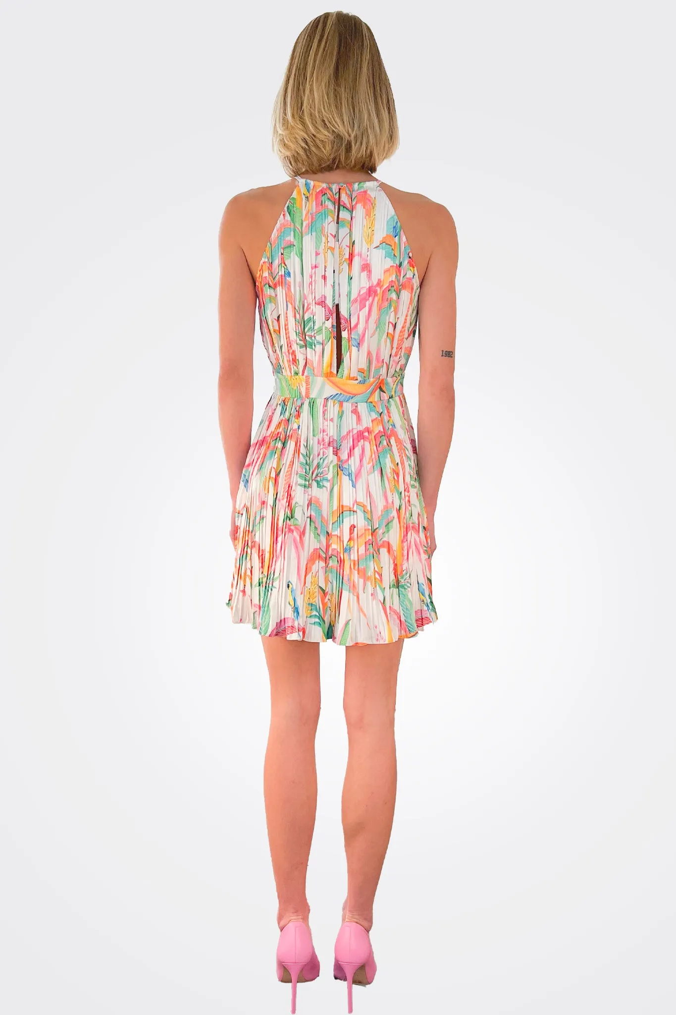 Rio Sleeveless Short Dress - Tropical