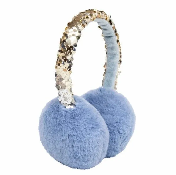 Rockahula Shimmer Sequin Earmuffs Blue