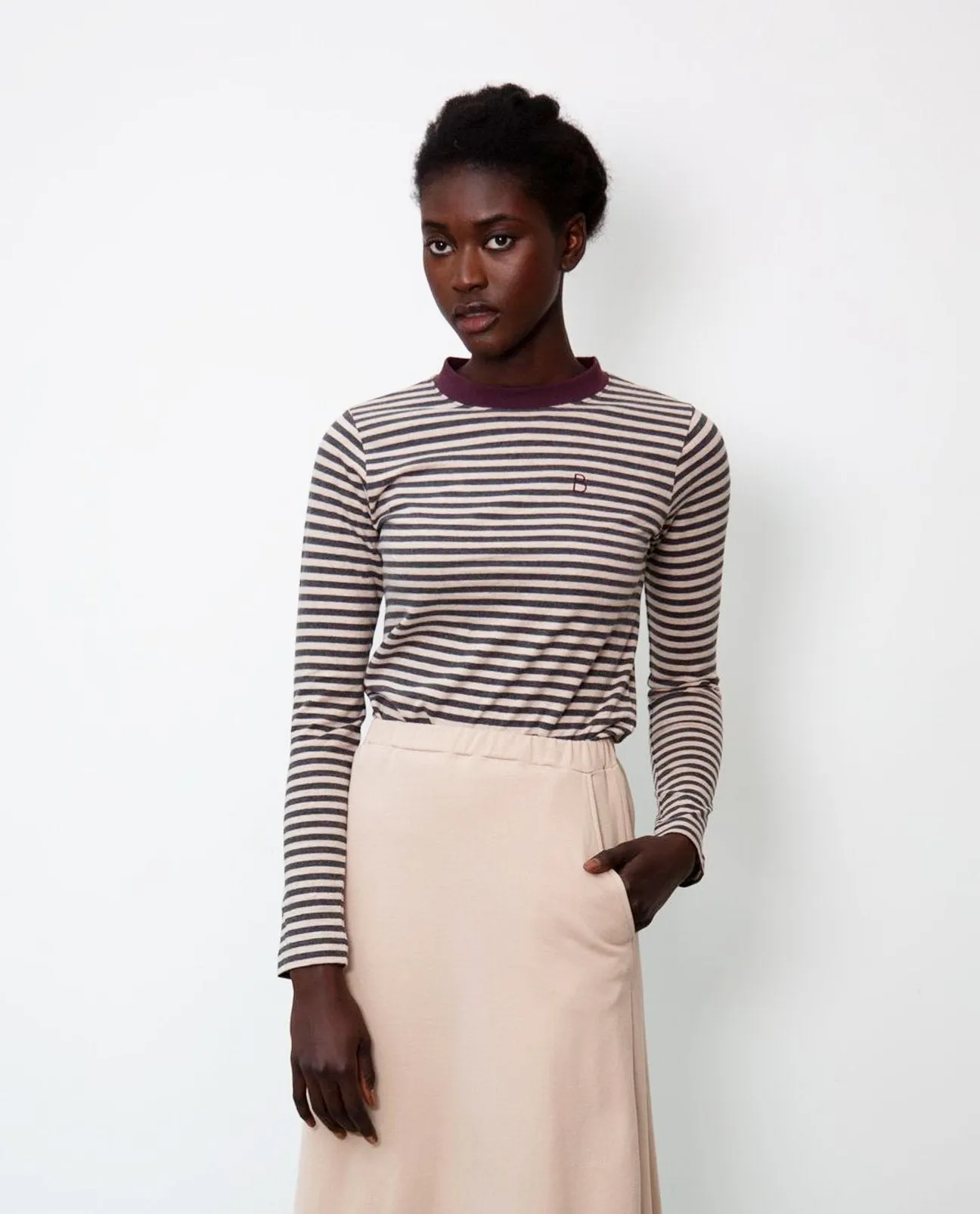 Ronda Organic Cotton Skirt In Sand