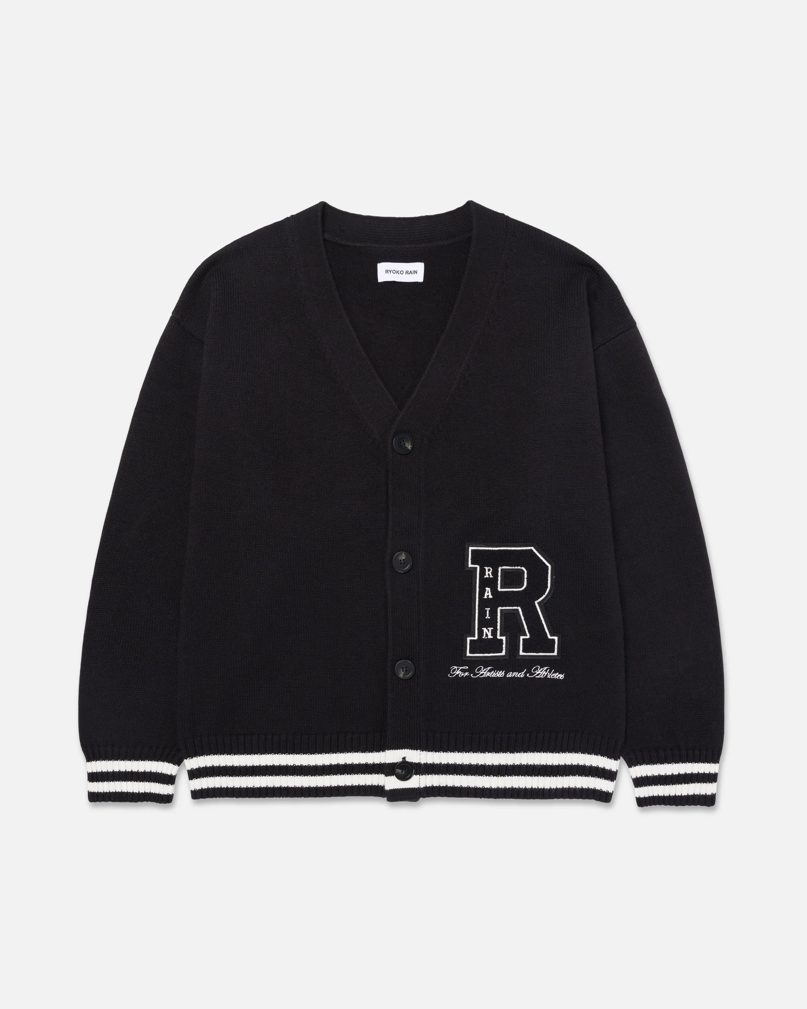 RYOKO RAIN CLASSIC CARDIGAN - BLACK