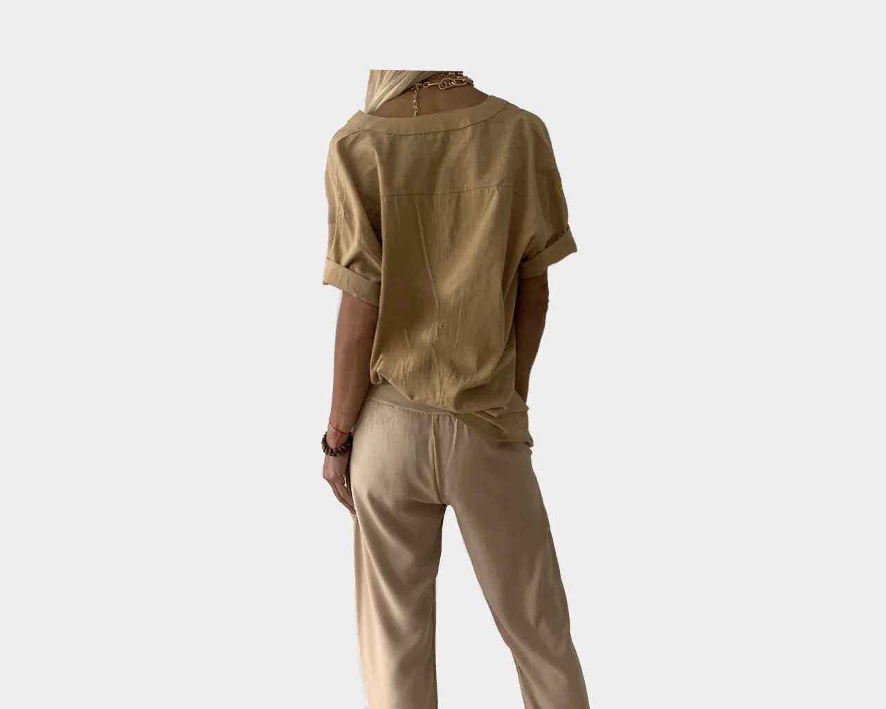 Sand Rust Linen Shirt - The Milano