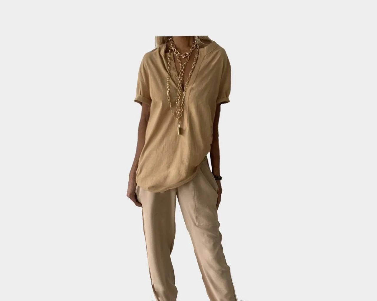 Sand Rust Linen Shirt - The Milano