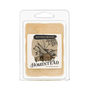 Sandalwood 3.5oz Homestead Soy Wax Melts by Cape Candle