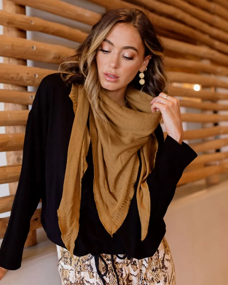 Sassoon Cashmere/Bamboo Scarf - Cumin