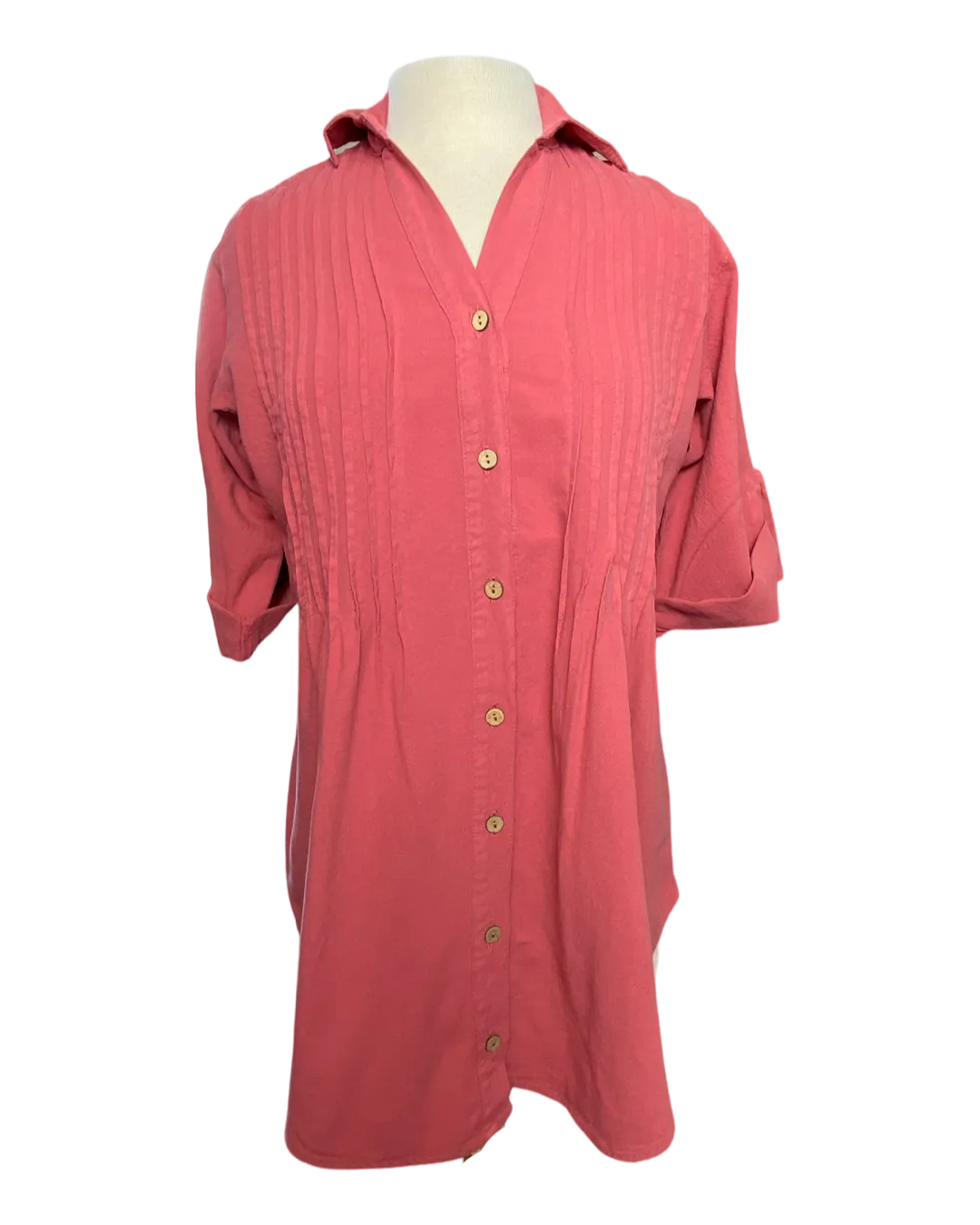 Sea Breeze Pleat Tunic Garnet