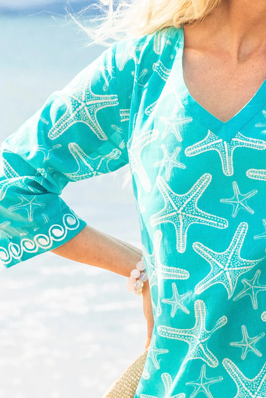 Sea Star Cotton Beach Tunic Coverup