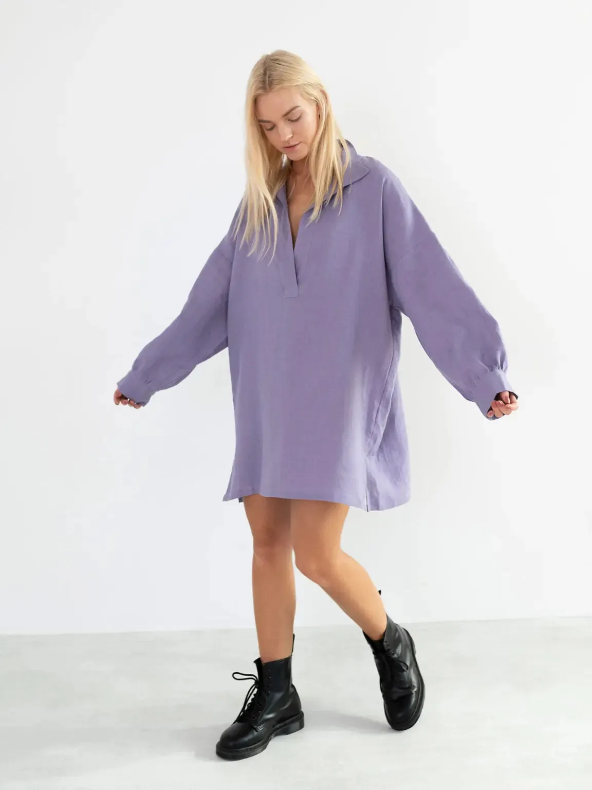 Sky Linen Tunic by Love And Confuse