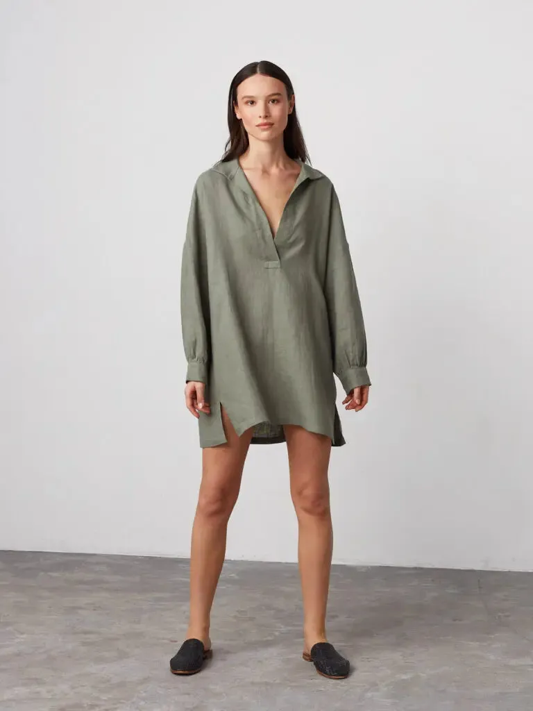 Sky Linen Tunic by Love And Confuse