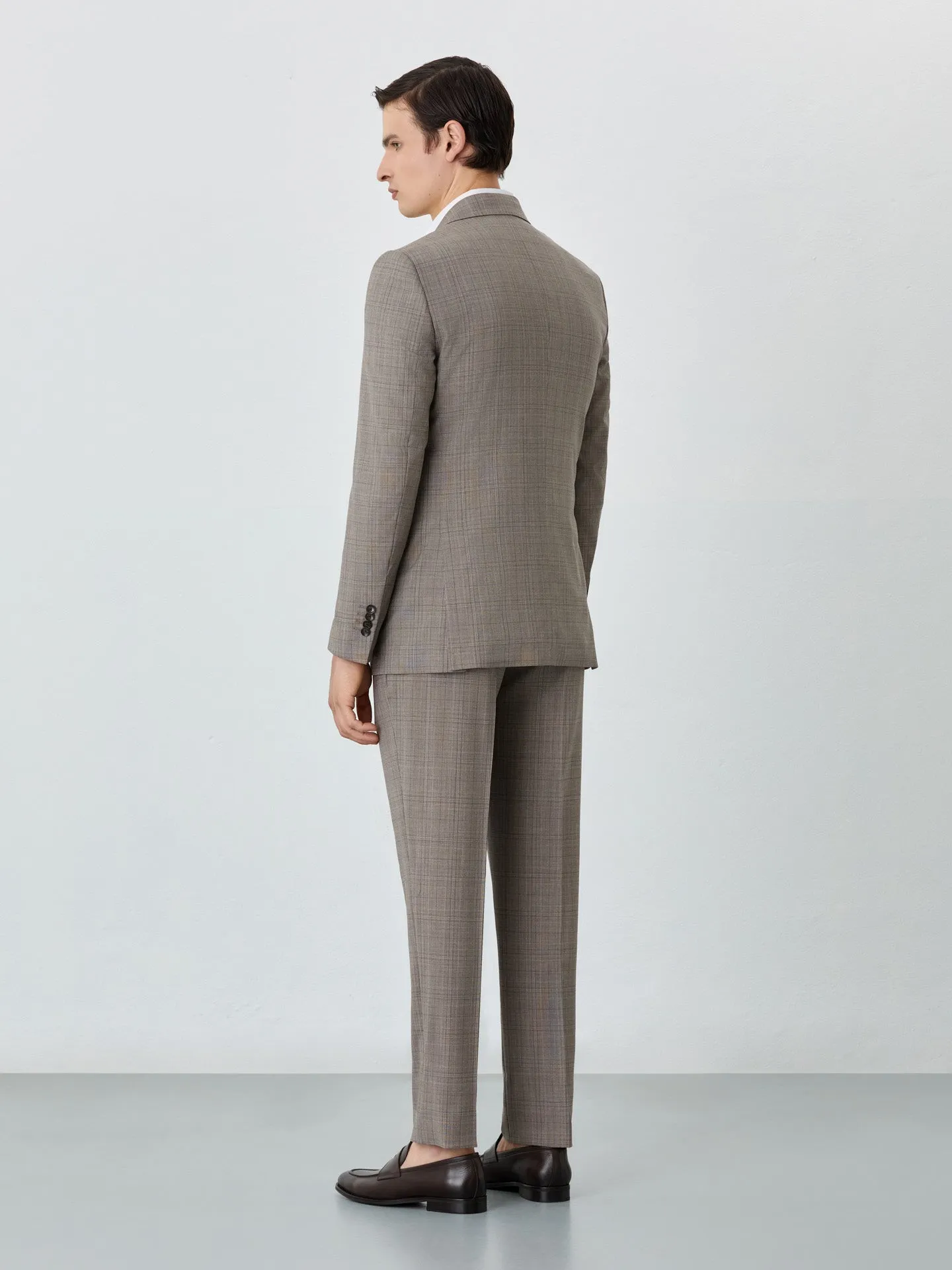 Slim Fit Premium Prince Of Wales Suit In Super Fine Wool