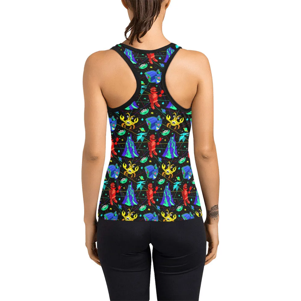 Space Ranger Spin Women's Racerback Tank Top