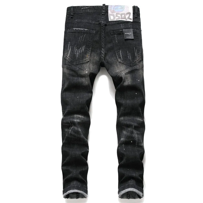 Spray Painted Stretch Jeans