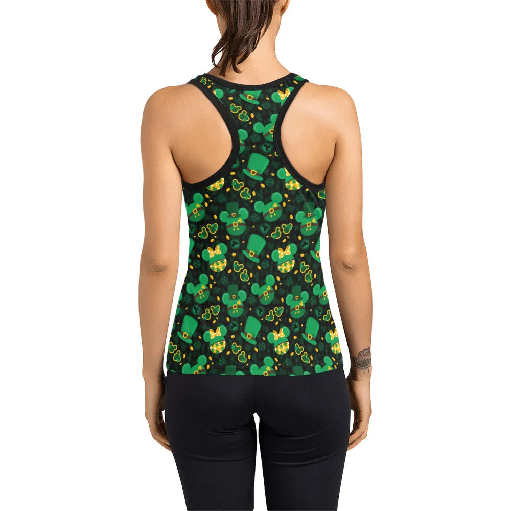 St. Patricks Day Black Women's Racerback Tank Top