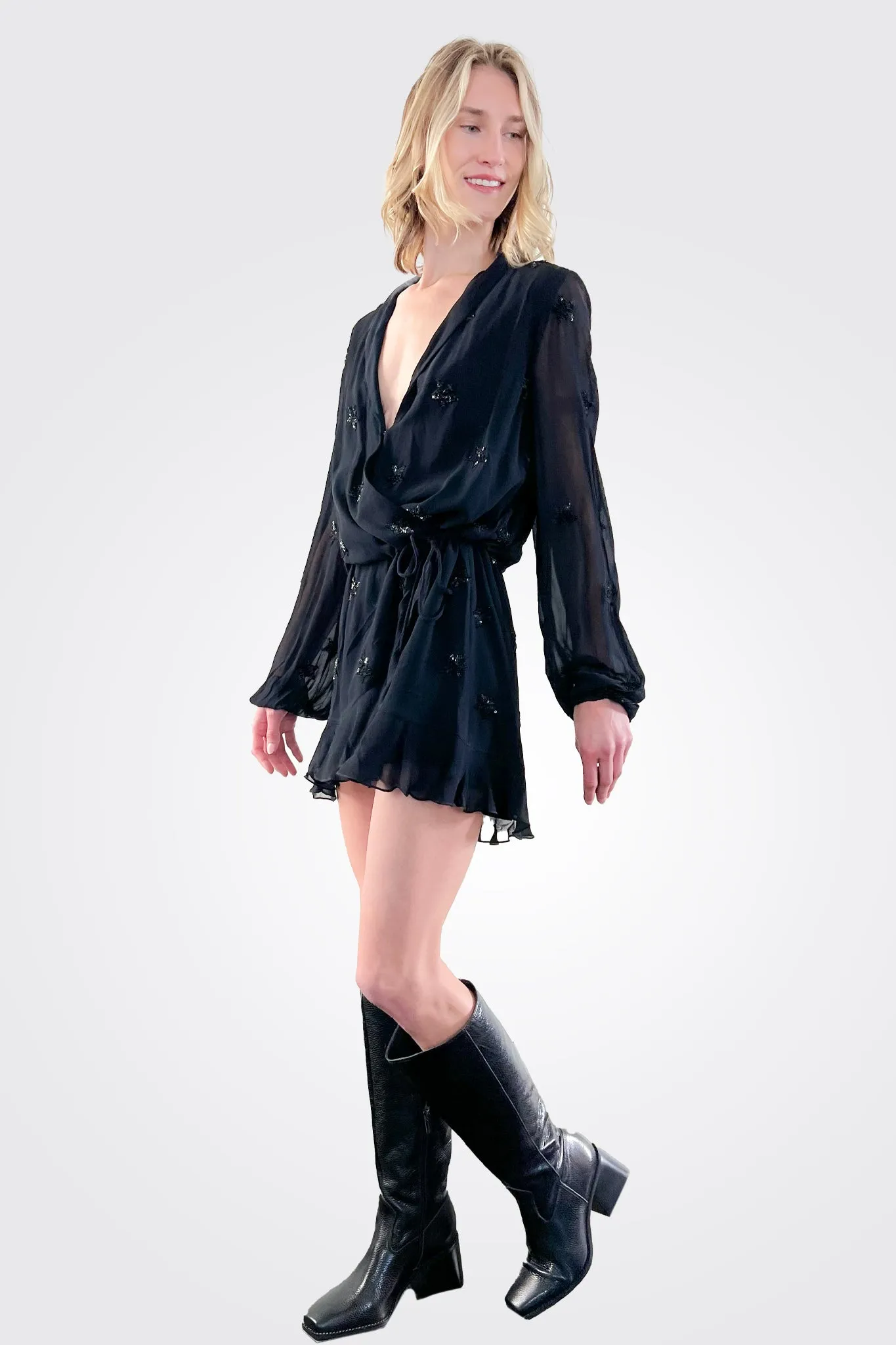 Stellar Tunic Dress - Black