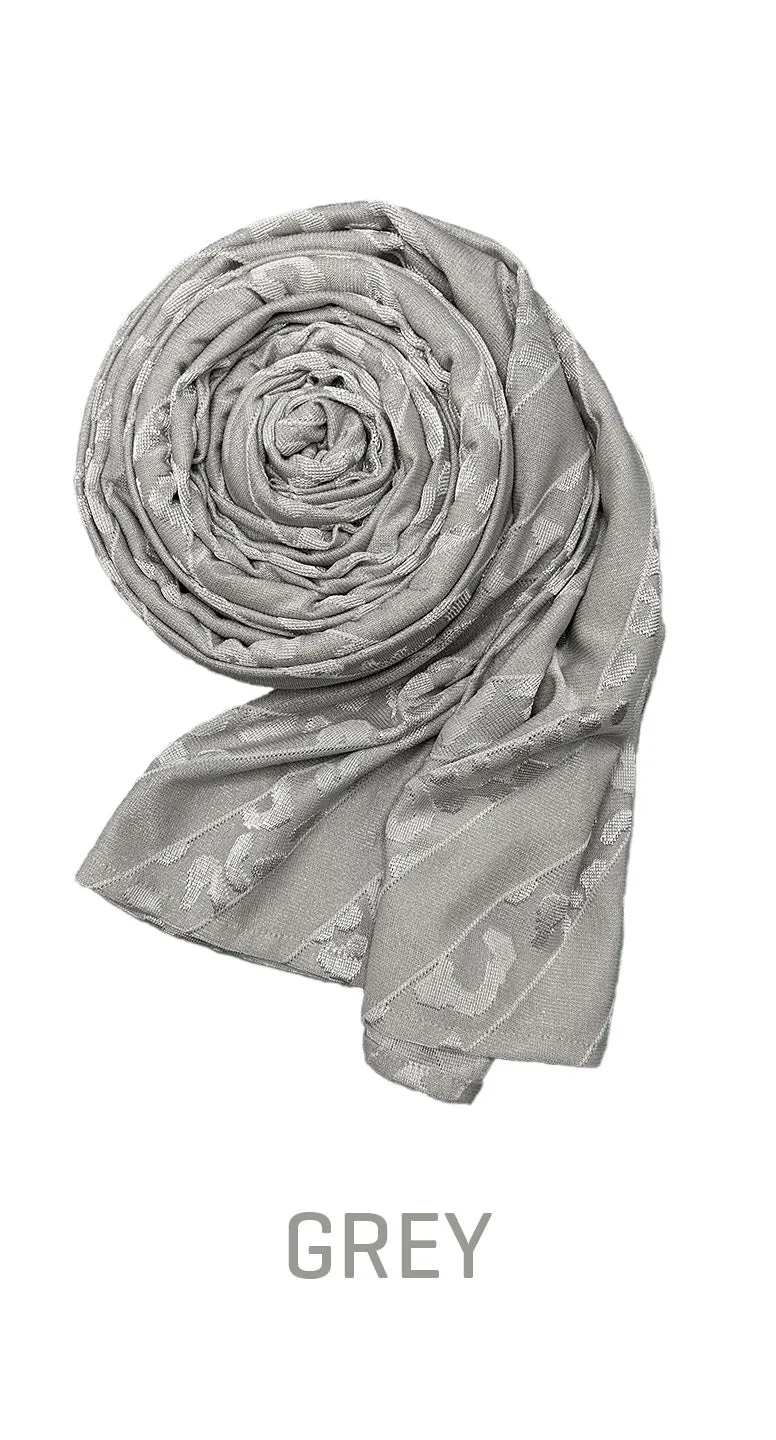 Stretch Long Scarf with stripes pattern - amiiraa