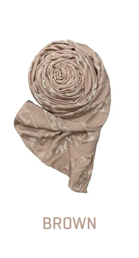 Stretch Long Scarf with stripes pattern - amiiraa