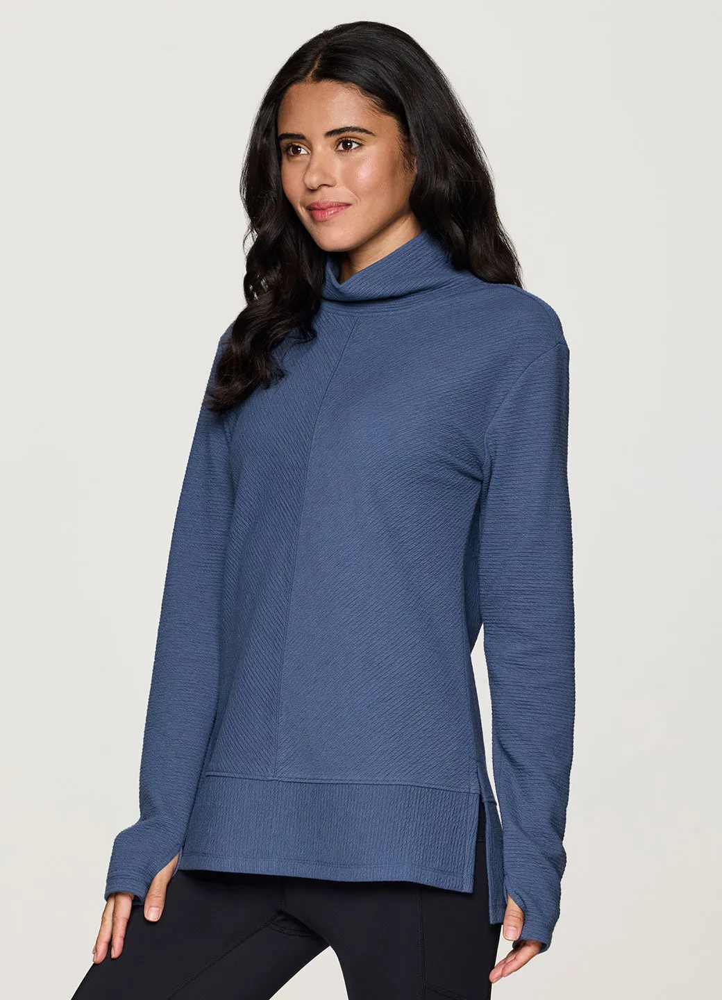 Studio Jacquard Mock Neck Pullover