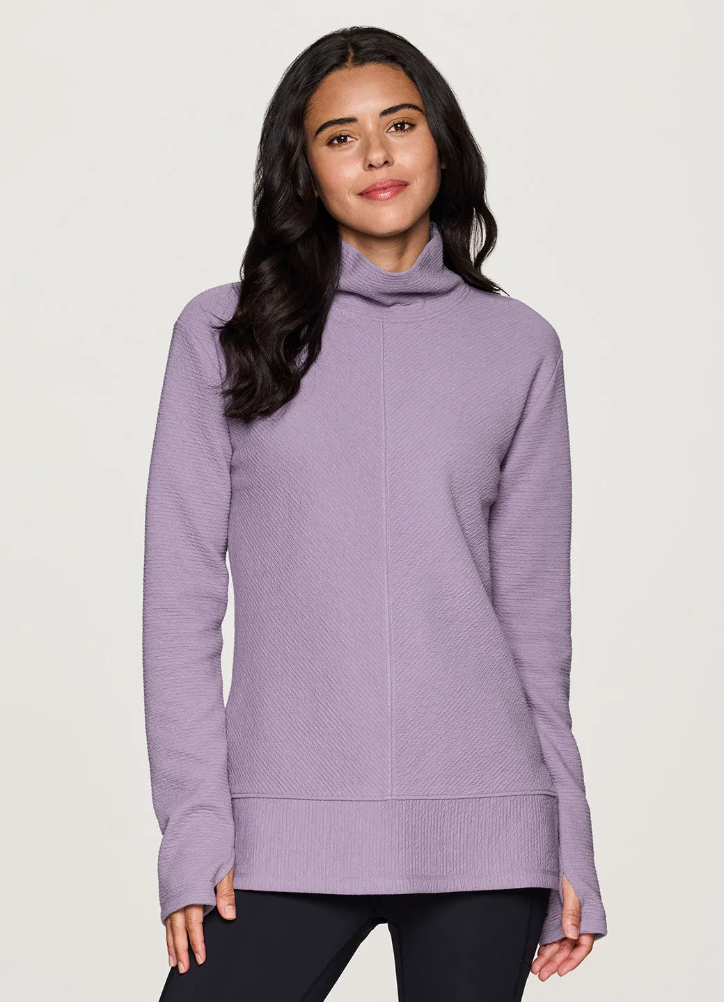 Studio Jacquard Mock Neck Pullover