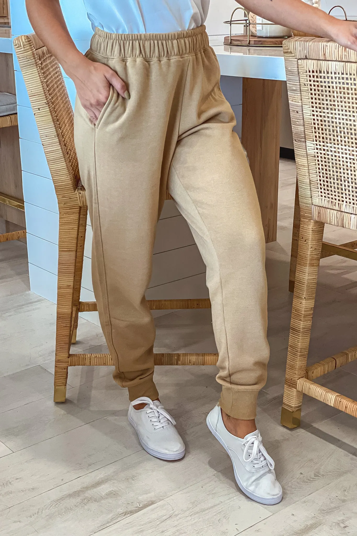 Tan Sweatpants With Pockets