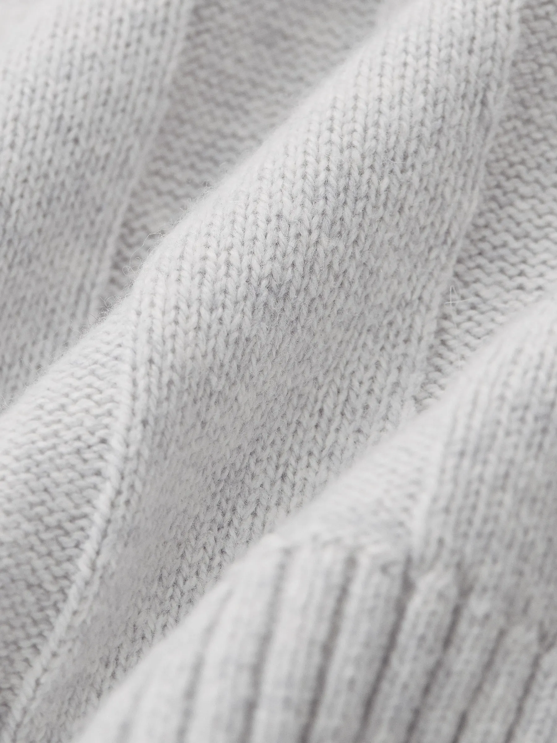 The Merino Wool Blend Sweater in Light Grey