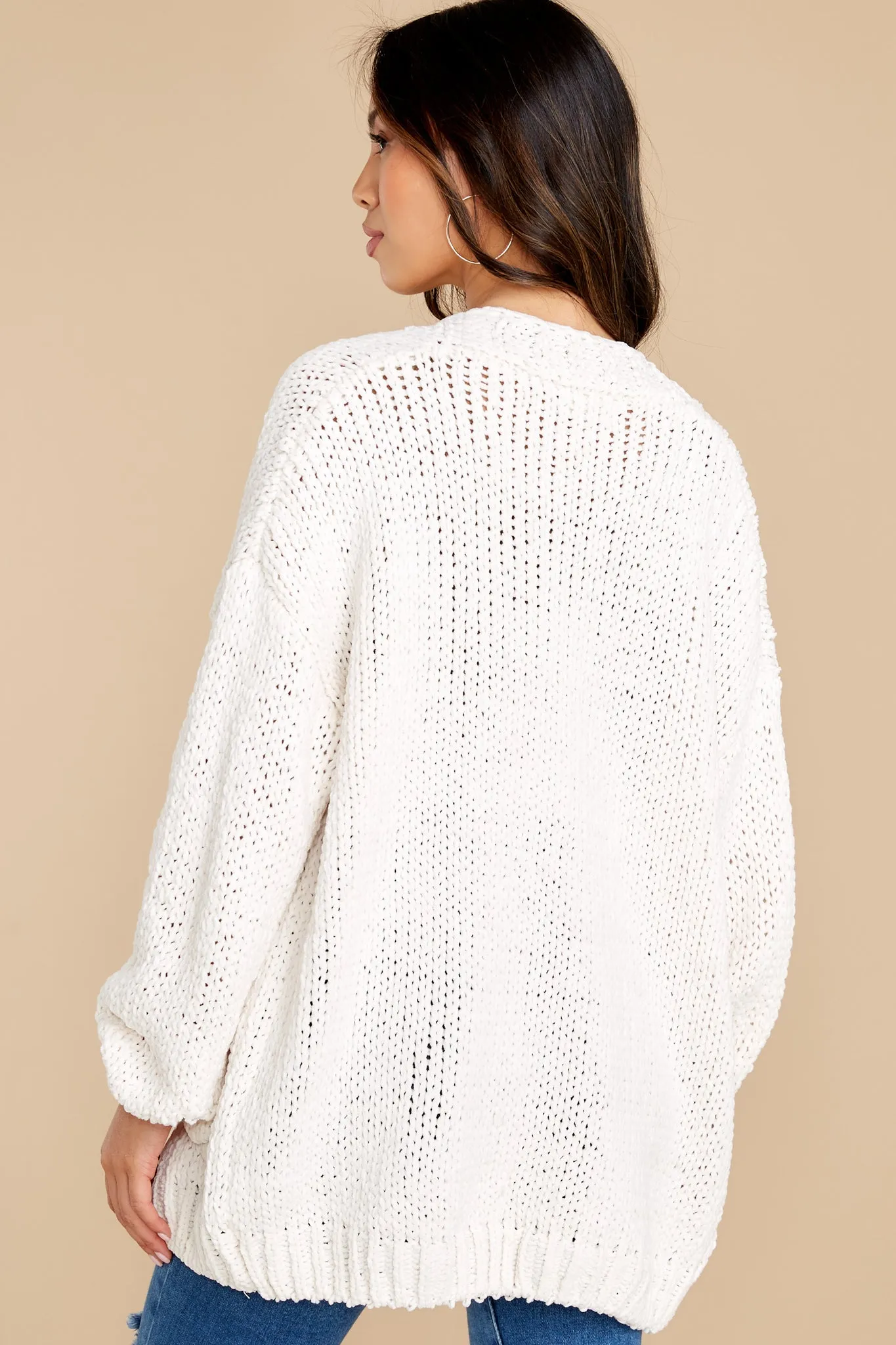 The Right Moment Ivory Cardigan