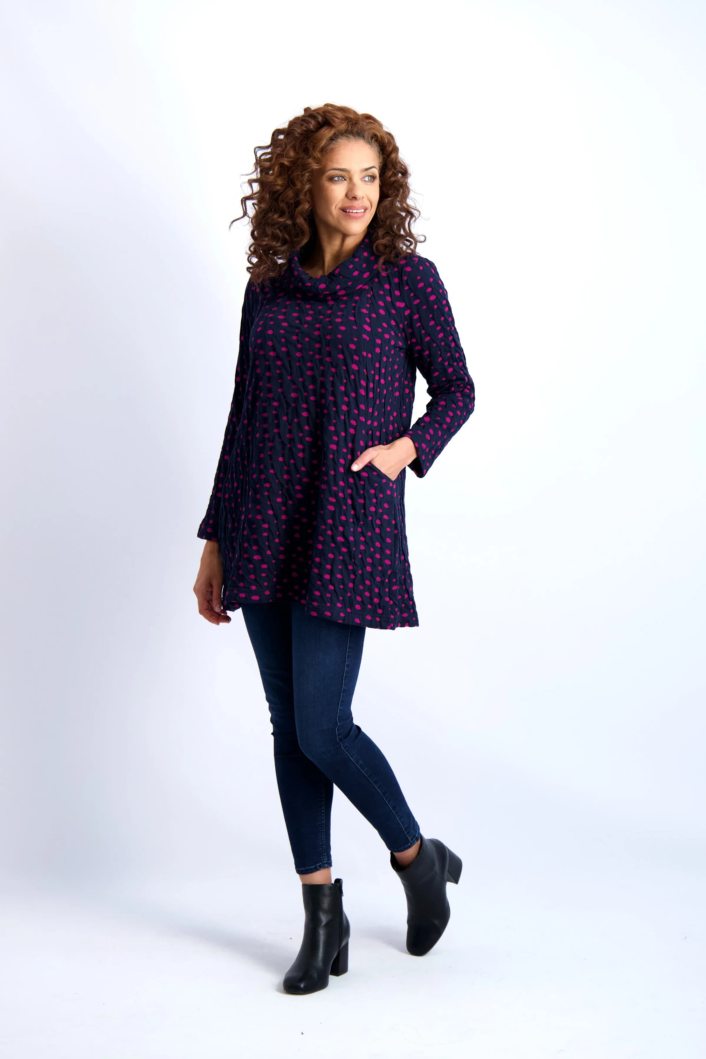 Thira Spot Cowl Tunic