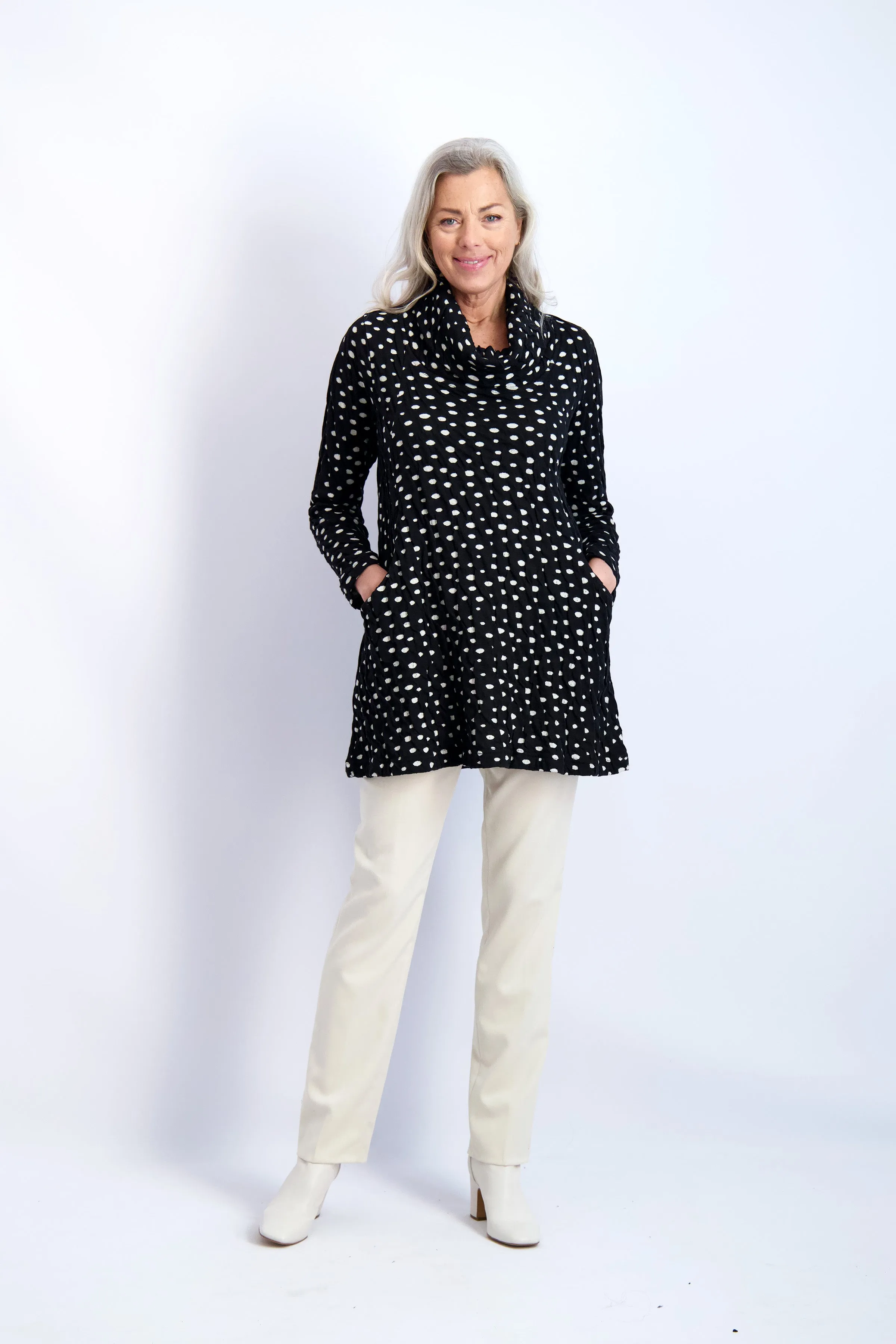 Thira Spot Cowl Tunic