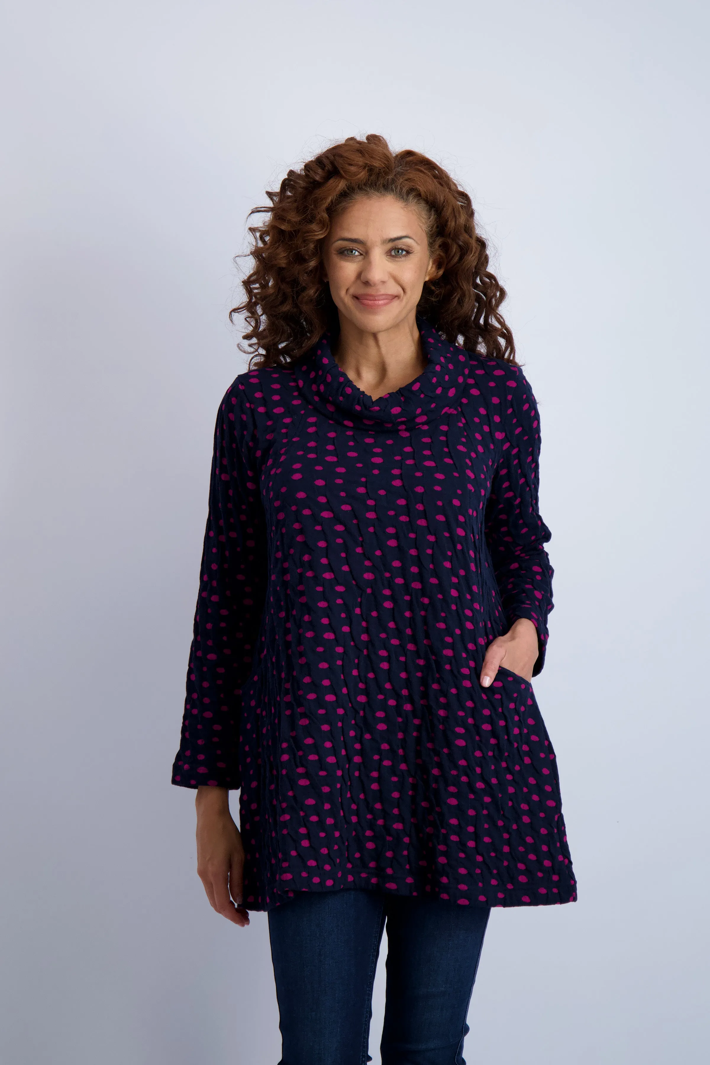 Thira Spot Cowl Tunic