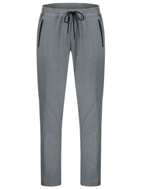 Trendy Drawstring Sweatpants with Zip Pocket