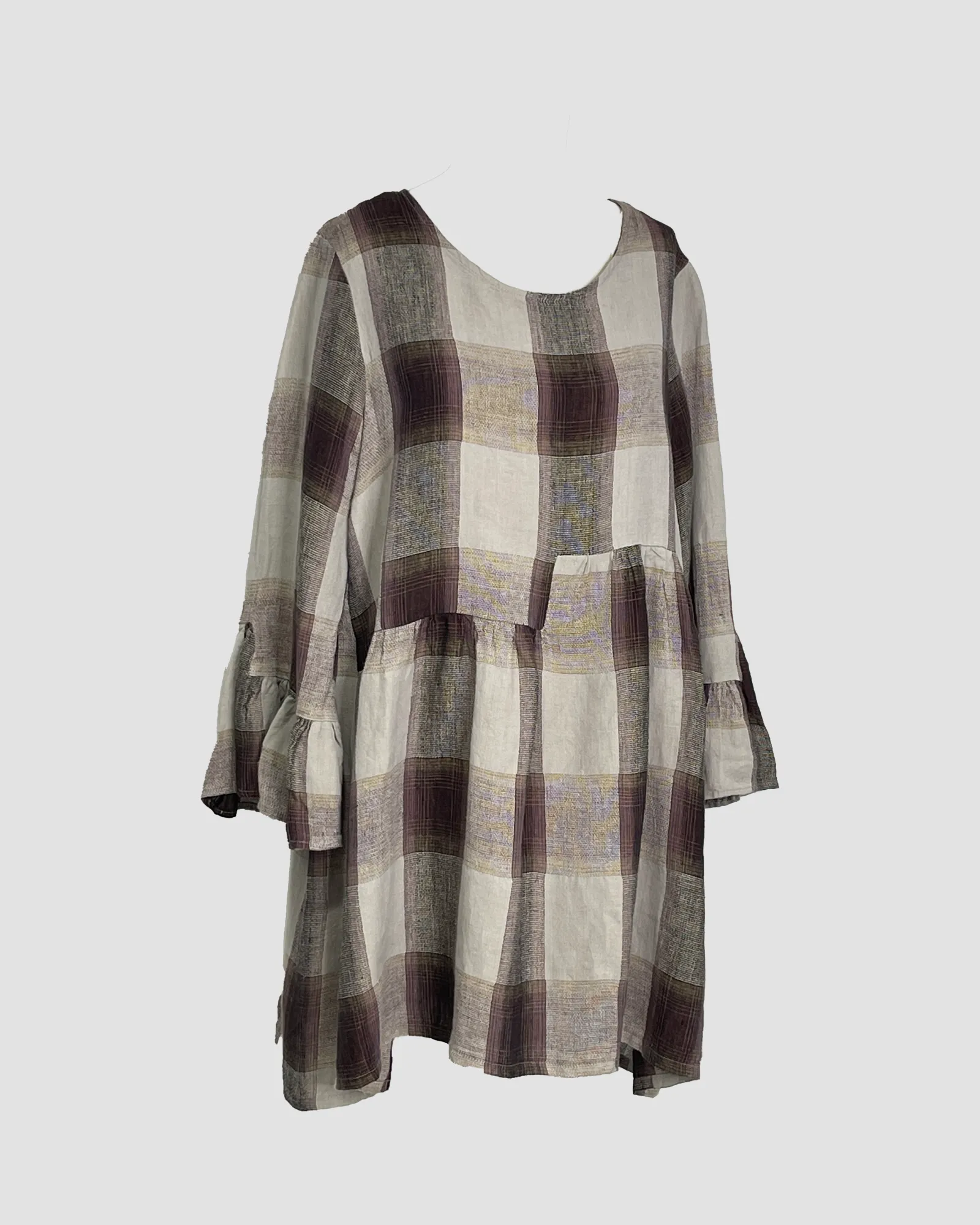 Tunic Top in Plum Check