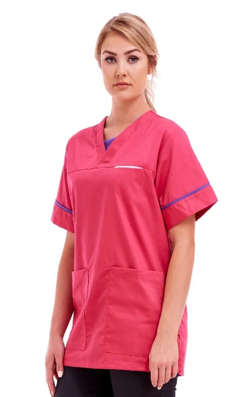 Unisex Smart Scrub Tunic Nurse Uniform Poly Cotton | Size S to XXL | Rosetta