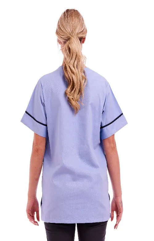 Unisex Smart Scrub Tunic Nurse Uniform Poly Cotton | Size S to XXL | Sky Blue