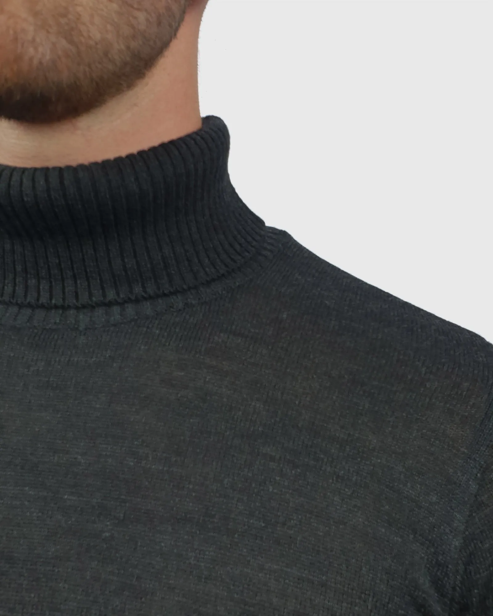 VINCENT & FRANKS W20193 CHARCOAL ROLL NECK / POLO NECK