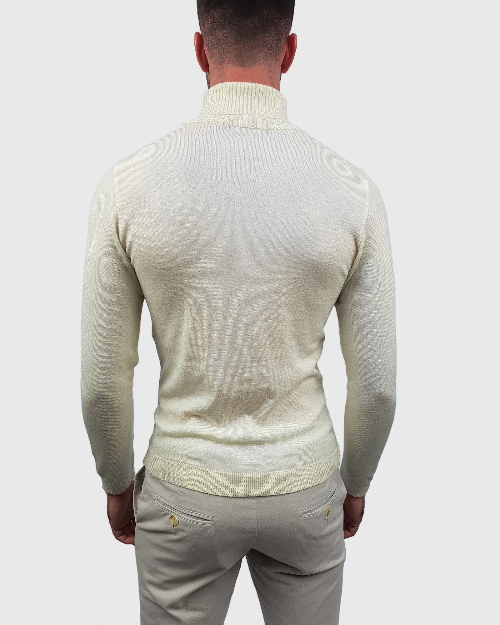 VINCENT & FRANKS W20193 CREAM ROLL NECK / POLO NECK