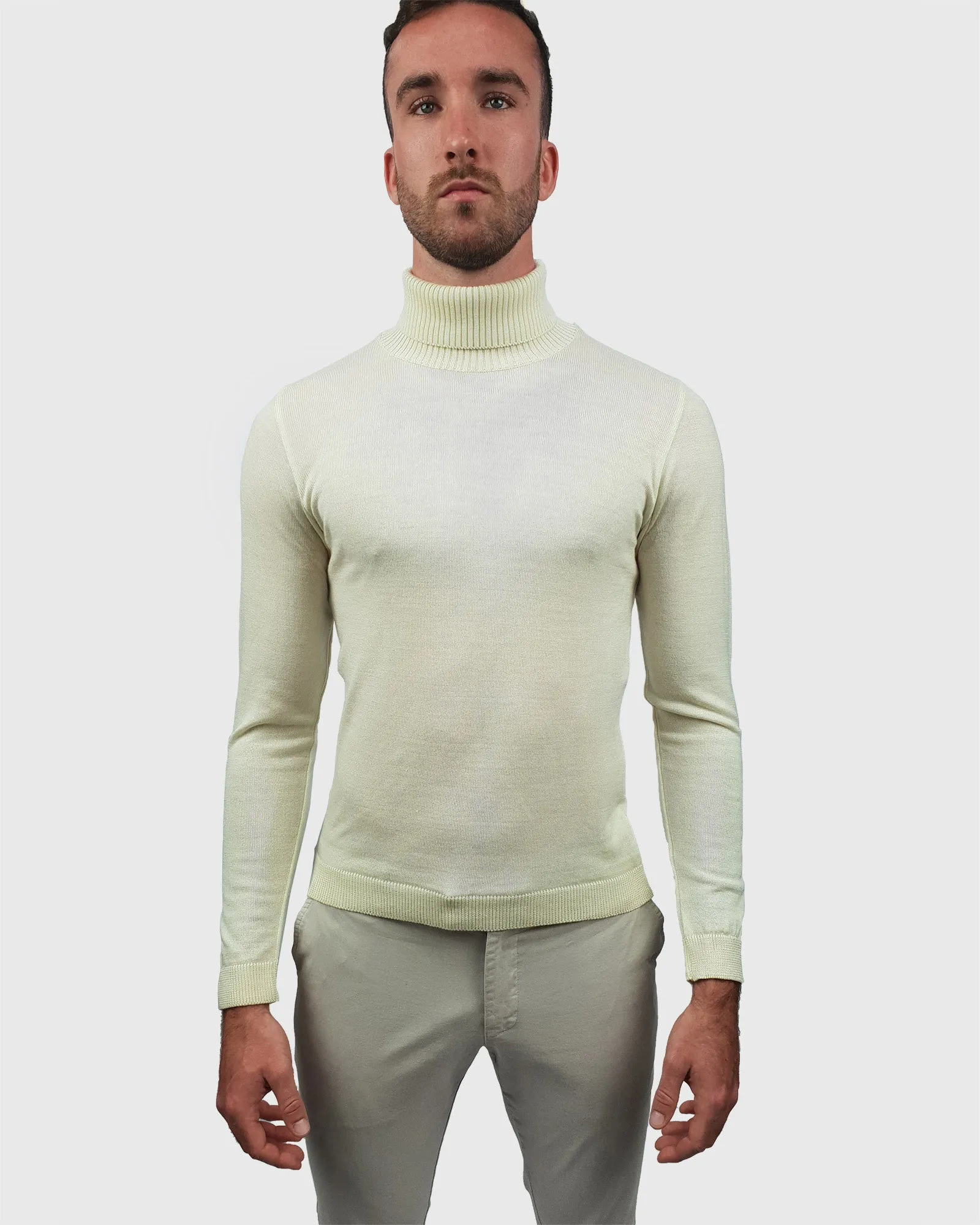 VINCENT & FRANKS W20193 CREAM ROLL NECK / POLO NECK