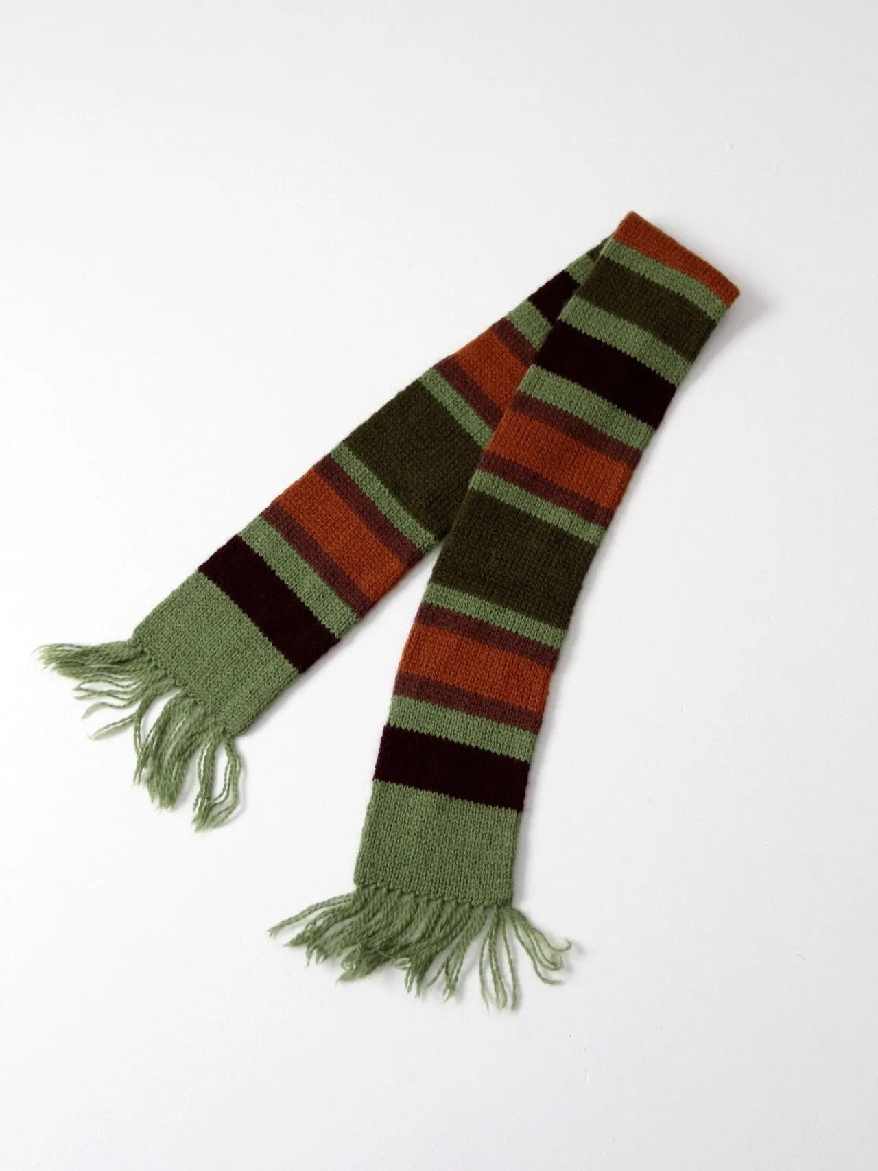 vintage striped knit scarf