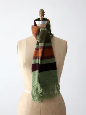 vintage striped knit scarf