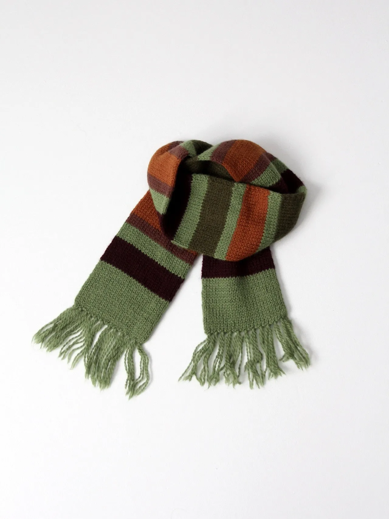 vintage striped knit scarf