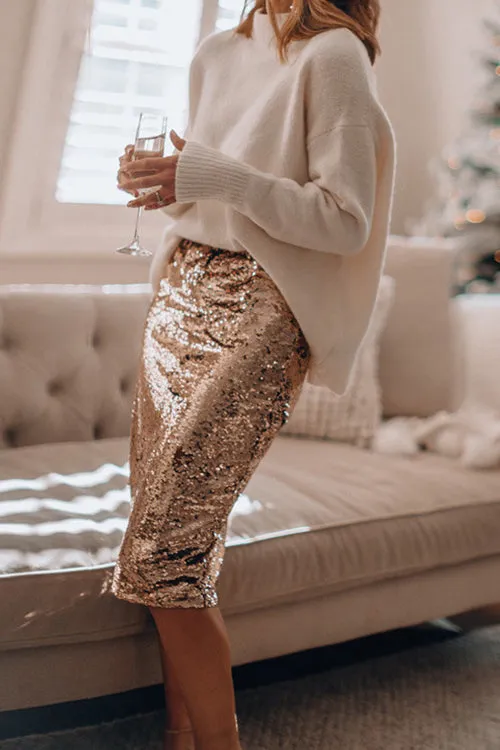 Watch Me Wow Sequin Midi Skirt - 4 Colors