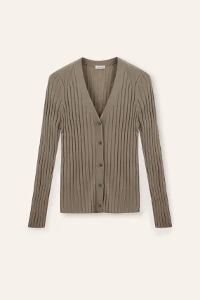 WENDY 2.0 merino wool slim-fit cardigan (Milktea)