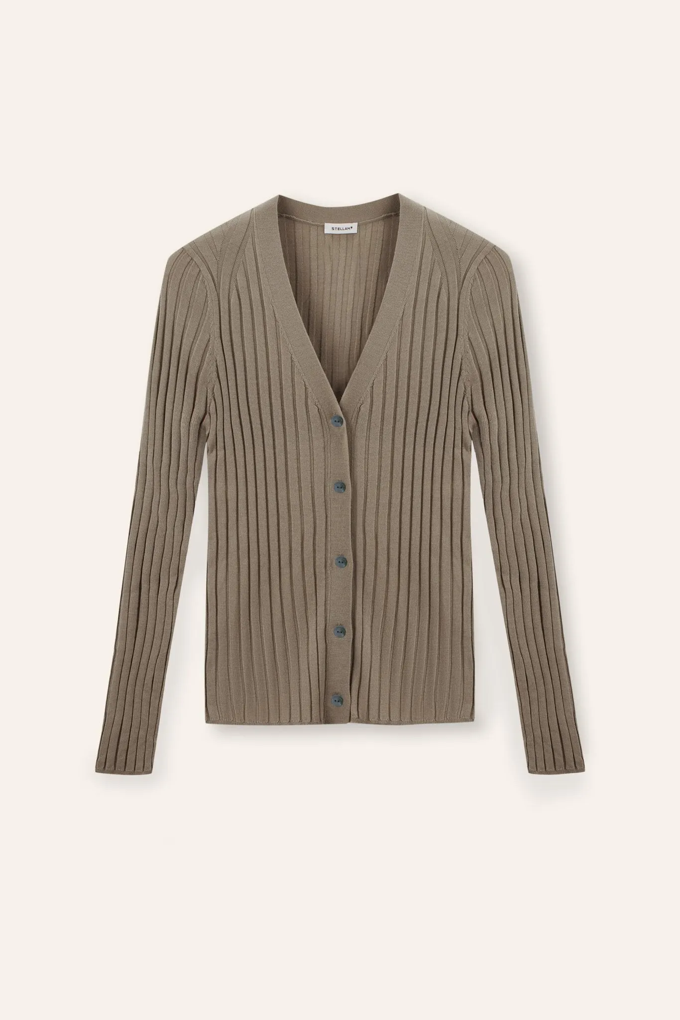 WENDY 2.0 merino wool slim-fit cardigan (Milktea)