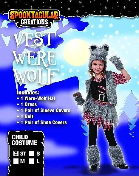 Wild Werewolf Costume for Kids in Halloween Parties