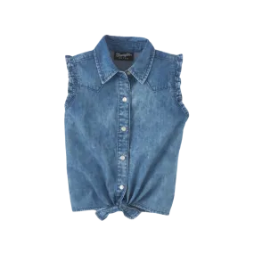 Wrangler Kid's Ruffled Tie Denim Tank Top Shirt