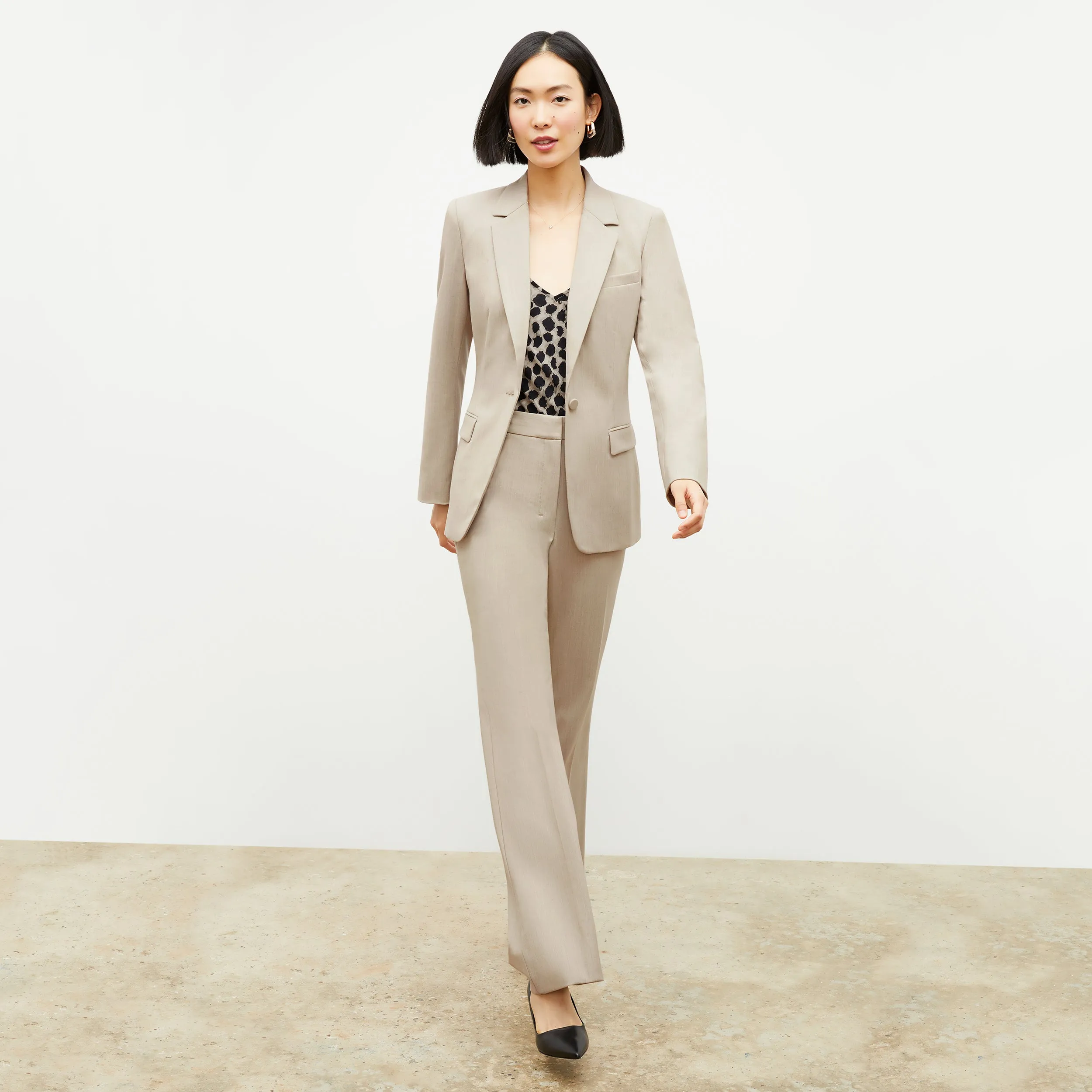 Yiyan Blazer - Wool Twill :: Natural Melange