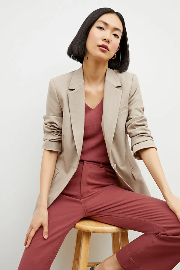 Yiyan Blazer - Wool Twill :: Natural Melange