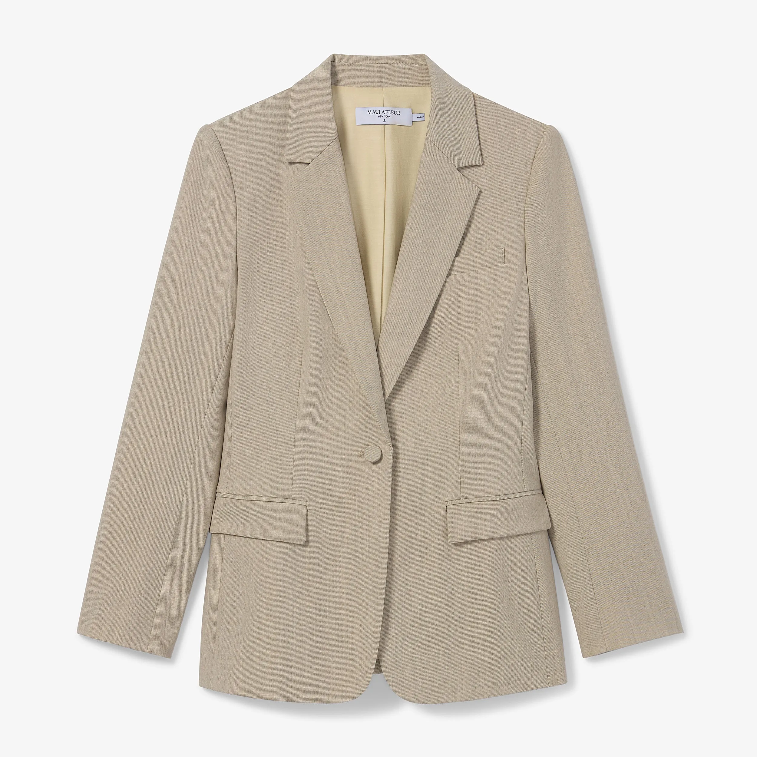 Yiyan Blazer - Wool Twill :: Natural Melange